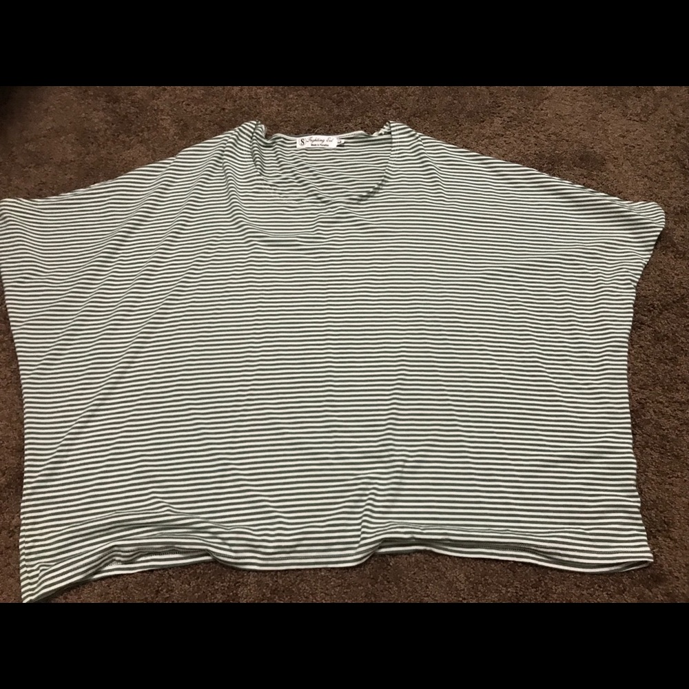 Fighting eel ava sky green and white top size L
